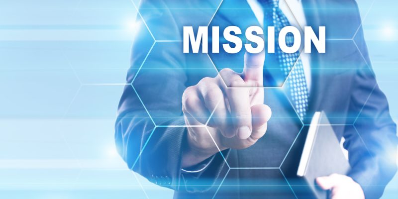 Businessman,Is,Pressing,On,The,Virtual,Screen,And,Selecting,"mission".